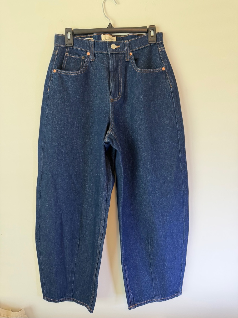 Women's High-Rise Easy Barrel Jeans - Dark Blue